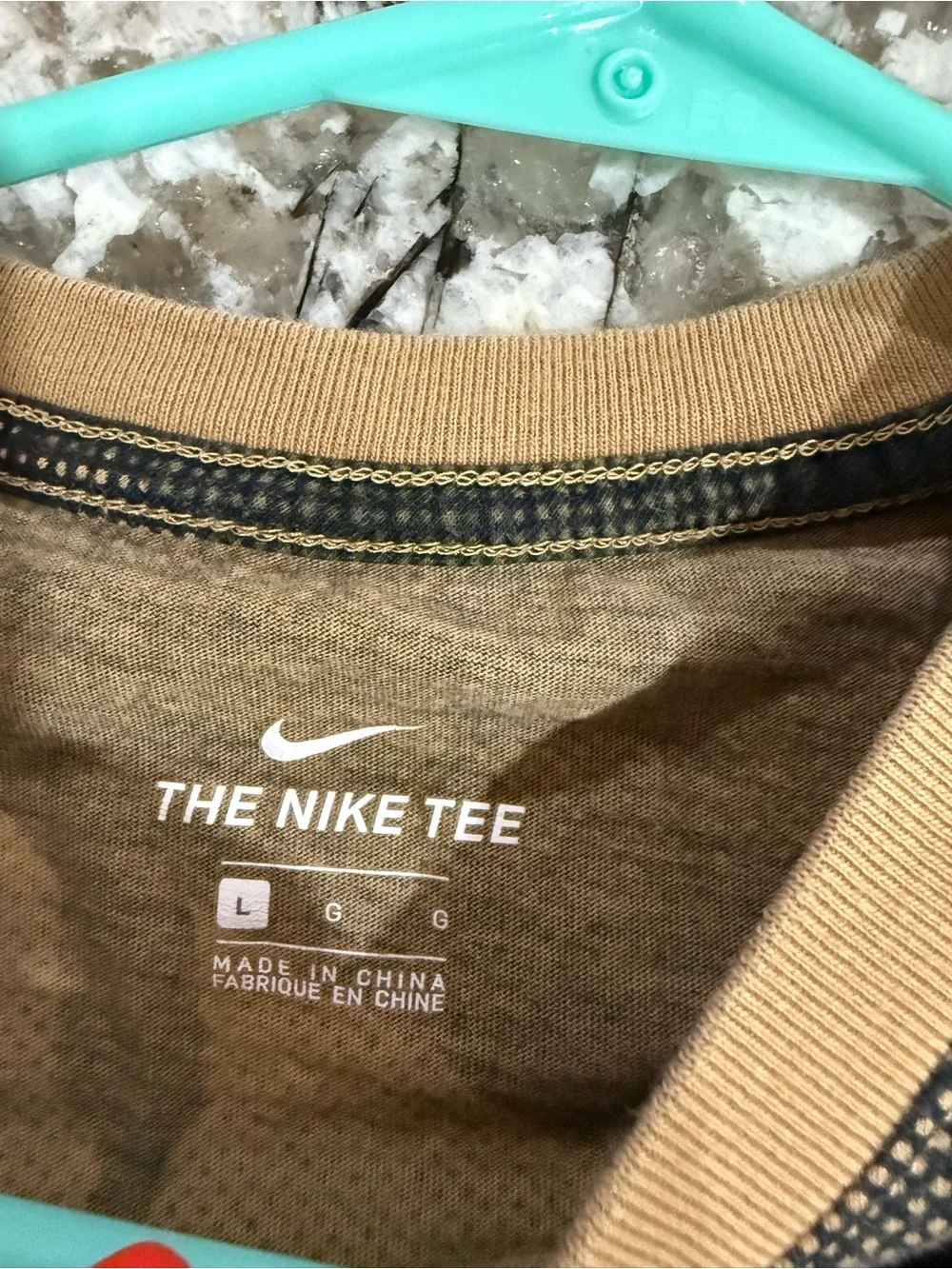 Nike Camo Long-Sleeve Tee with Bright Orange Logo